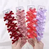 AliExpress Fita Nova Multicolorida 4,5cm terno Laço Mini Presilha Pequena Cabelo Menina Clipe Lateral Cabelo 4278