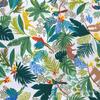Suministro puntual de tela estampada de popelina de algodón para ropa, camisas, faldas y prendas de estilo hawaiano para niños.