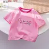 Camiseta de Verano para Niñas de Algodón Puro con Cuello Redondo y Mangas Cortas, Ropa de Verano para Niños Pequeños y Medianos, Ropa para Niños, Camiseta de Algodón Puro, Algodón 100% Clase A para Niñas