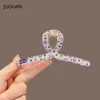 Pinza para el pelo de moda de alta gama, linda, transparente, con lunares blancos, multi-dulce, tamaño grande, de chica tiburón, accesorio para el pelo en la parte posterior de la cabeza