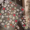 Verão Novo Pétala Flor de Cerejeira Strass Adesivos de Unha Acessórios DIY Toque de Alto Padrão Adesivo Traseiro para Unha Decoração Pintada à Mão