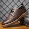 Sapatos Casuais de Couro Masculino Verão Novo Transfronteiriço Tamanho Grande Sapatos Masculinos Tênis Retro Britânico Estilo Coreano Sapatos da Moda Sapatos para Trabalho Versátil