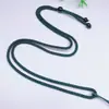 Cordón para Collar de Cera de Abeja Dorada con Colgante de Cristal Yu Pei Rojo y Negro, Tejido a Mano, Cuerda Sencilla de Piña de 2.5 mm para Hombres y Mujeres
