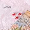Pendientes DIY hechos a mano con cuentas redondas de colores a juego con puntos de flores esmaltadas, bonitos y divertidos, material para pendientes, accesorios