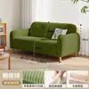 Sofá estilo crema fresca para apartamentos pequeños, salas de estar del hogar, propiedades de alquiler y sofás de dos plazas de tela de pana para dormitorio