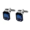 Amazon Transfronterizo Nuevos Gemelos Estilo Francés, Gemelos Redondos de Cristal Incrustados con Diamantes Huecos, Gemelos para Camisa y Traje de Hombre