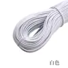Cuerda elástica de látex multifilamento personalizada, de 0,8 a 2,5 mm, en blanco y negro, colorida y de alta elasticidad, accesorios de ropa.