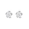 Selección de Arte Super Hada Francés Temperamento Gentil Minimalista Aretes de Flor de Cinco Pétalos con Diamante Flor de Gardenia Tornillos Aseguran Aretes
