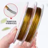 Alambre Suave de Acero Dorado Conservador de Color Japonés Alambre Suave Alambre de Acero 7 Hilos Alambre para Joyería Pulsera DIY Alambre Trenzado con Cuentas Alambre de Perla Accesorios