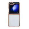 Funda Plegable para Teléfono Zflip6 para Samsung Zflip5/4 Transparente Electrochapada Zflip3 Funda Protectora Simple Resistente a Caídas