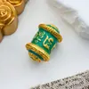 Estilo Étnico Chino Aleación Pintada Cubo Cuentas Joyería Accesorios Metálicos Adornos Colgantes Decorativos Regalos Temporada de Viajes Venta al por Mayor