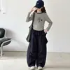Conjunto de Otoño para Niñas Medianas y Grandes Ropa Nueva para Niños Niñas Camiseta de Dibujos Animados Top Pantalones de Patchwork a Cuadros con Forma de P Conjunto de Dos Piezas