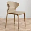 Silla de Comedor de Plástico Simple Nórdica Silla Moderna para el Hogar con Respaldo Taburete Grueso Casual Silla de Comedor Apilable Creativa de Colores