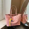 Bolsa de Ombro Transversal Monograma Vintage de Luxo, Bolsa Tote de Grande Capacidade, Novo Modelo 2026, Bolsa de Mão Feminina da Moda, Versátil para o Dia a Dia