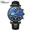 Reloj multifuncional de moda para hombre Dawn Sun Moon Star, con calendario de sincronización de fases lunares luminoso, reloj de cuarzo transfronterizo de comercio exterior para hombre