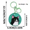 Parches bordados de lindo gato y perro de dibujos animados, parches redondos de animales, accesorios hechos a mano para bolsos, colgantes para llaves