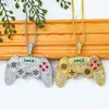 Chapado Eléctrico Personalizado Aleación de Fundición a Presión Ecológica Collar con Incrustaciones de Diamante Controlador de Juego Creativo Joyería Venta Directa de Fábrica Fuente