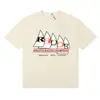 2025 Verão Masculino Rhude High Street Estampado Respirável Manga Curta Marca de Moda Camiseta de Manga Curta Pulôver Verão