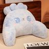 Cojín de cintura de conejo colorido mesita de noche gran respaldo juguete de felpa conejo teñido de colores piel de conejo Almohada soporte lumbar de sofá