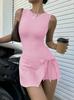 Golf Vestido elegante Traje de falda de tenis anti-caminar para mujer Traje de yoga Chaleco deportivo Verano Nuevo