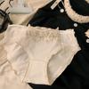 Braguitas de Algodón Estilo Japonés Caladas Estilo Deseo Puro para Mujer Algodón en la Entrepierna Otoño e Invierno 2024 Nuevas Braguitas Sexy de Encaje