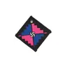 Etiquetas Tecidas para Roupas, Emblemas, Bordados, Patches Selados na Borda, Patches de Velcro Selados na Borda com Padrão Dupla Face, Patches Redondos para Ombro e Braço, Atacado do Fabricante