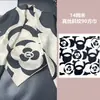 Bufanda Cuadrada de Seda de Morera Perlada de Lujo Ligero de 90 cm para Mujer Estilo Ins Elegante y Fácil de Combinar Bufanda de Seda Borde Enrollado a Mano Chal Decorativo