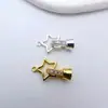 Hebilla de Acabado Estrella Simple Chapada en Oro Cobre de Alta Retención de Color Material para Pulsera Hecha a Mano, Collar, Pendientes, Accesorios de Joyería