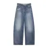 Ropa para mujer Z brand AliExpress popular en INS vaqueros con puño transfronterizos de cintura media blancos, amarillos tierra, azul claro ZA