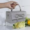 Bolso de Noche de Moda de Alta Gama con Lazo Incrustado de Diamantes para Mujer Bolso de Regalo Exquisito Versátil Bolso de Graduación Bolso de Cadena Elegante