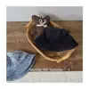 Sombrero de Pescador Infantil Primavera 2026 Protector Solar para Exteriores Sombrero de Cubo de Mezclilla Lavada Retro para Niños y Niñas Elegante Sombrero de Mezclilla