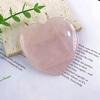 Herramienta de Raspado de Piedras Preciosas Más Vendida Transfronteriza de Amazon, Cuerno Natural de Cristal Rosa con Forma de Corazón para Relajar Músculos, Activar la Circulación y Masaje de Belleza