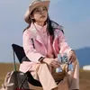 Chaqueta Tres en Uno para Otoño e Invierno, Chaqueta de Bloques de Color para Hombres y Mujeres, Chaqueta de Montañismo Impermeable y Repelente al Agua con Logotipo Estampado