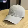 Gorra de Béisbol Suave Lavada de Otoño con Estampado Simple de Letras para Estudiantes Jóvenes, Versátil para Salidas Urbanas, Gorra con Visera Curva para Adelgazar el Rostro