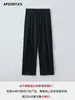 Calça Esportiva Casual Transfronteiriça Apo para Homens, Versátil para a Primavera, Malha Elástica, Caimento Solto, Perna Reta, Longa, Moletom.