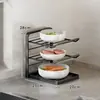 Estante de almacenamiento multifuncional para cocina para ingredientes, platos y tazones; un organizador de múltiples niveles para encimeras, perfecto para guardar alimentos y utensilios en casa