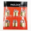 Cerradura de fábrica candado de oro titanio candado de tarjeta 38mm 12 piezas candado de una palabra candado de hierro