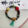 Pulseira de Cerâmica Jingdezhen Pulseira Estilo Étnico Joia de Círculo Único Pulseira de Contas com Fio Elástico Feito à Mão Fabricante Fornecedor