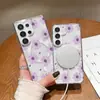 Funda Popular para Teléfono con Tema de Margarita del Sudeste Asiático para Samsung S25, Funda Magnética Transparente S26+, Cubierta Protectora Anticaídas