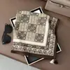 Bufanda Cuadrada Pequeña con Borlas y Estampado de Ponis de Nuevo Estilo, Bufanda de Cuello con Borlas de Moda, Bufanda Delgada para Mujer