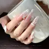 Nuevos Accesorios para Uñas con Forma de Moño Luna Translúcida Estilo Celebridad de Internet Ins Puro Deseo Decoración de Uñas con Moño de Cuello Lateral