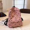 Mochila Escolar Linda Femenina Estudiante Universitaria Moda Lazo Mochila Estilo Japonés Versátil Estudiante de Secundaria Viaje Mochila para Computadora Moderna
