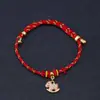 Pulsera de Cuerda Trenzada Roja para el Año del Caballo, Amuleto de Buena Suerte para el Año Nuevo, Estilo Chino de Moda, Pulsera Moderna y Versátil para Hombres y Mujeres