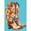 Amazon caliente nuevo pintura de diamante 5D botas de mezclilla western flor diamante redondo completo diamante completo diy pintura decorativa fabricantes al por mayor