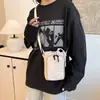 Bolso cruzado de moda de tela lavada estilo nuevo transfronterizo, bolso pequeño de un solo hombro para teléfono, mochila pequeña portátil para deportes al aire libre y correr