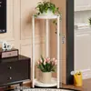 Estante de Flores Sala de Estar de Pie Estante para Colocar Plantas Verdes Balcón Estante de Almacenamiento Hogar Hierro Suculentas Soporte de Almacenamiento para Macetas