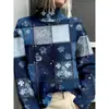 Novedades en la plataforma transfronteriza: Suéteres de cuello alto recomendados para mujer, estampado digital, serie personalizable