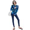 Traje de buceo transfronterizo, traje de baño de manga larga para mujer, traje de baño de dos piezas con protección solar para exteriores, traje de baño de medusas, traje de surf, traje de secado rápido.