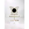 Soporte de Exhibición de Joyería Mariposa de Lujo Ligero Estilo Europeo con Espejo + Cajón + Estante de Almacenamiento de Joyería con Múltiples Compartimentos para Exhibición en Joyería