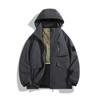Roupas de Carga Juvenil para Homens e Mulheres Casal Novo Outono e Inverno Exterior com Capuz Corta-vento Quente Jaqueta Casaco Algodão Espessado